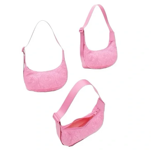 Embroidery Heart Mini Hobo Crossbody Handbag - Picture 12 of 12